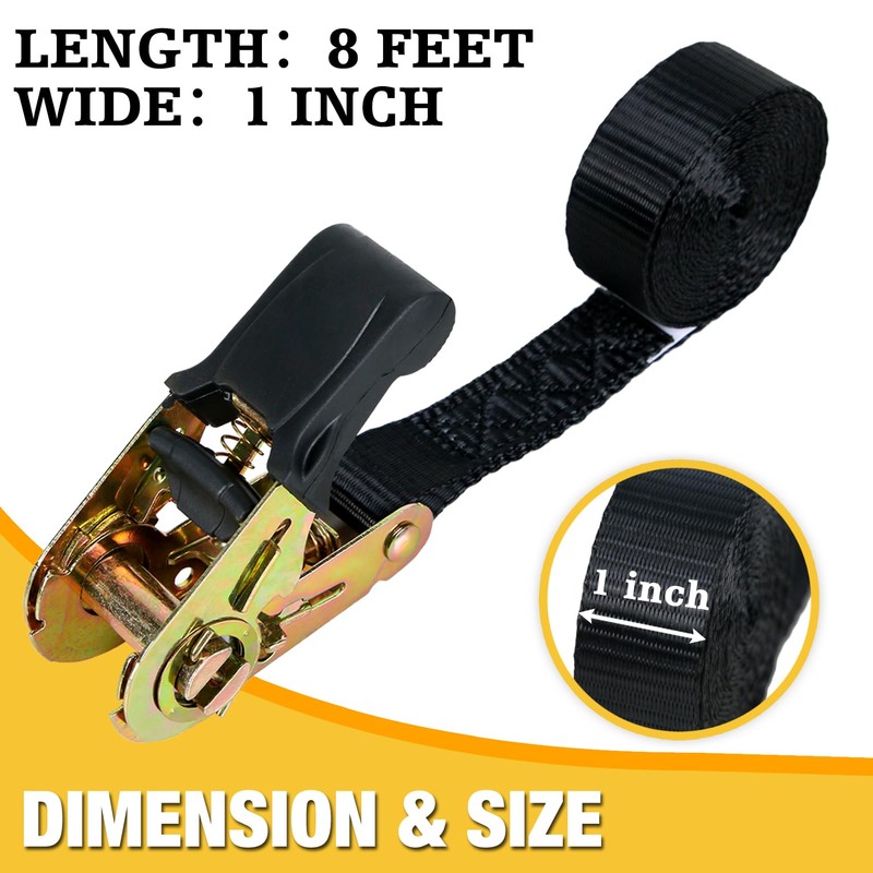Endless Ratchet Tie Down Straps 2 Pack 1 Inch x