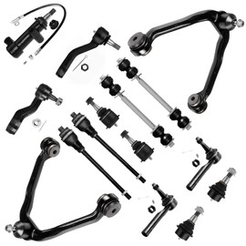 SCITOO 15pcs Suspension Kit For Chevy Silverado 1500 For GMC Sierra 1500 1999-2006 (w/Parts Upper Control Arm, Lower Upper Ball Joint, Sway Bar Link, Inner Outer Tie Rod End, Pitman Arm, Idler Arm)