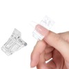 Pack of 10 polygel nail clips, nail tool clip, transparent