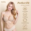 Szzydng Adhesive Strapless Bra for Women, Sticky Seamless Invisible Push