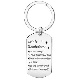 Little Reminders Keyring You Are Enough Gifts Inspirational Gifts for Women Men Encouragement Gift Graduation Gifts Birthday Gifts Retirement Gifts Jewellry for Daughter Son Teacher Colleague