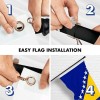 G128 Combo Pack: 6 Ft Tangle Free Spinning Flagpole (Black)