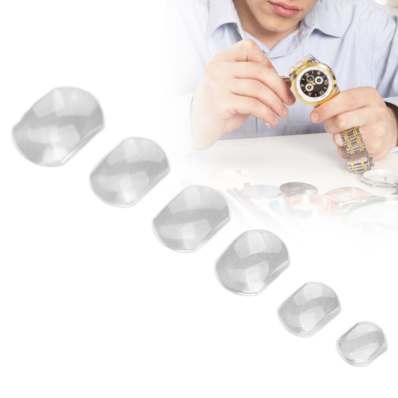 6pcs Watch Date Calendar Magnifying Glass Professional Convexity Watch Parts