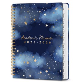 Planner 2025-2026, Monthly and Weekly Calendar Academic Planner (July 2025 - June 2026), Hardcover Student Teacher Planning Agenda Book with Tabs, Perfect for Office School Supplies, A5 (6.3" x 8.5") - Star