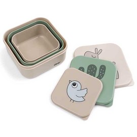 Done by Deer Lalee Sand Mix Snack Box Set of 3 Practical Snack Boxes in Three Different Sizes Box: 100% PP, Lid: 100% Polyethylene Food Grade