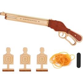 Cool Unique Gifts for Men 3D Wooden Puzzles for Adults - 3D Wooden Gun Puzzle Building Kit for Adults - Rubber Band Gun Winchester Model 1887, Wood Toy Guns for Man Birthday Xmas Gift Idea