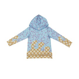 AUPYOOAUP BT1270 Ice Cream Yellow Splatter Drip Infant and Toddler Boy Top Pullover