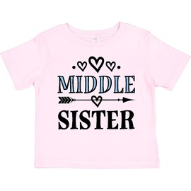inktastic Middle Sister Announcement Toddler T-Shirt 3T Pink 33edd