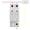 Heschen Surge Protector SPD, HS-20RT-C, 2P 275VAC 20KA, Integrated Replaceable