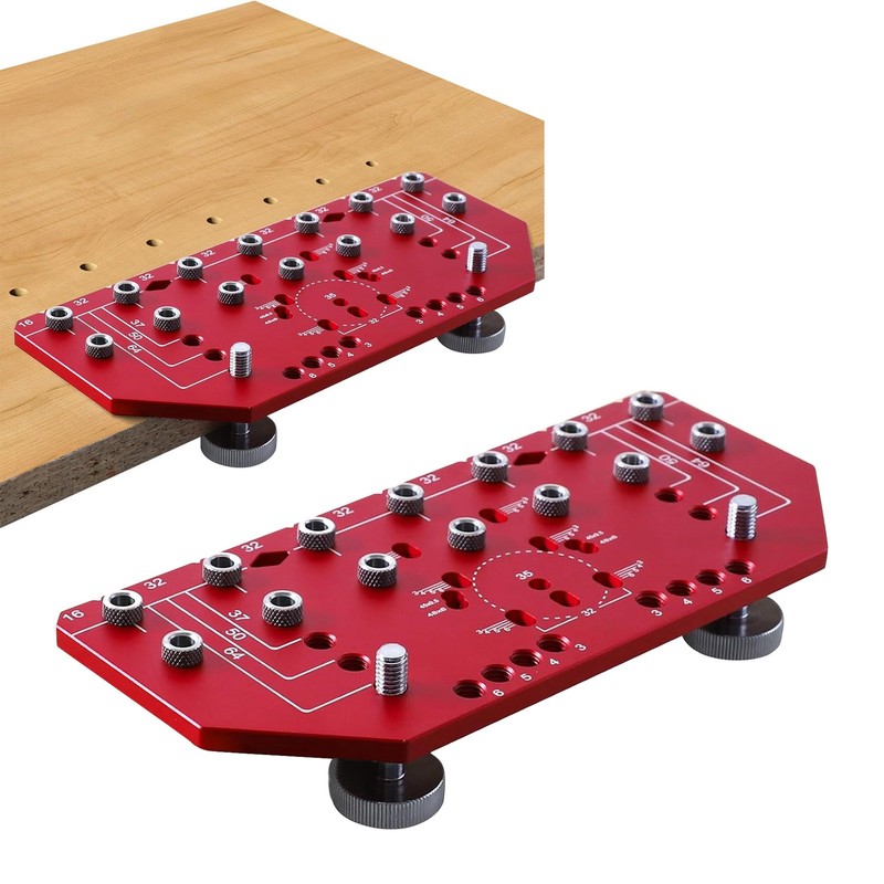 Shelf Pin Drilling Jig 2 in 1 35mm Aluminum Alloy