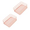 VILLFUL 2pcs Square Desktop Storage Baskets Versatile Organizer Baskets for