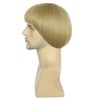 Men Short Straight Blonde Wig Bowl Cut Funny Mushroom Wig