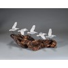 5 Pelicans in Flight by John Perry 11 inch Long