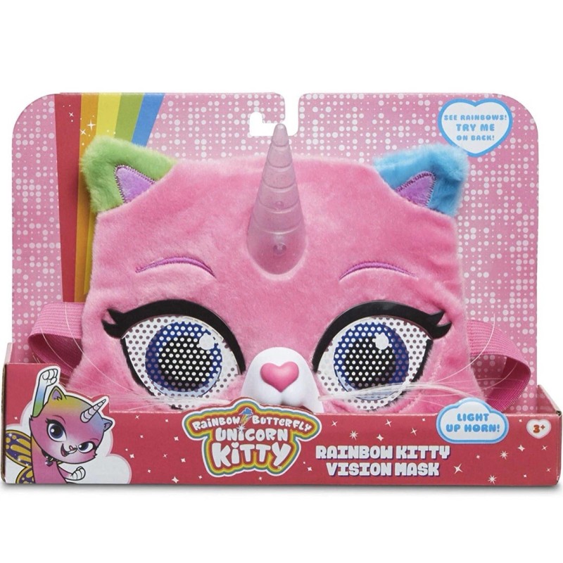 Rainbow Butterfly Unicorn Kitty Vision Mask New