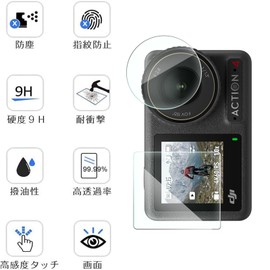 For DJI Osmo Action 4 Protective Film [6 pieces] LCD Protective Film Compatible with Curved Surfaces High Transmittance Bubble Zero Scratch Resistant Shatterproof Shockproof For DJI Osmo Action 4