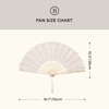 BABEYOND Cotton Lace Folding Handheld Fan Embroidered Bridal Hand Fan