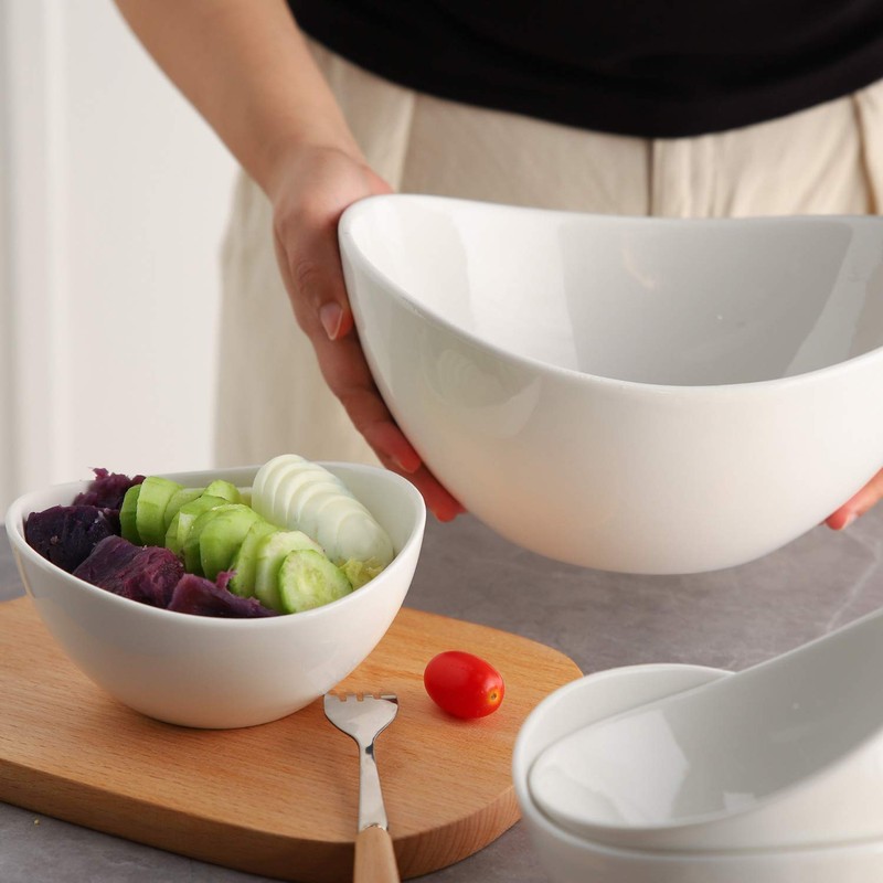 Samsle Porcelain Small Serving Bowls, 10 Ounce Dessert Bowls for