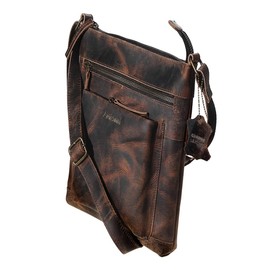 ARTIZANNI Premium Leather Crossbody Messenger Bag, Multiple Pockets, Adjustable Straps, Shoulder Bag for Men and Women SD 084 (Vintage)