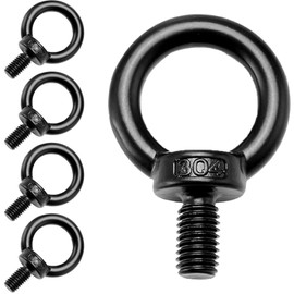 MejaRizon Pack of 5 Eye Bolts, Eye Bolts M4, 304 Stainless Steel Eye Bolt, Eye Bolt with Thread, Stainless Steel Eye Bolt for Mounting Technology and Various Technical Lifting Devices