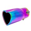 Bielpord 2.5 inch Inlet Heart Shaped Universal Car Exhaust Tips