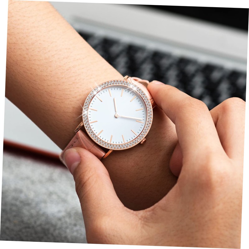 GRIRIW Rhinestone Decorative Watch Case Ring Cover Bumper for Watch