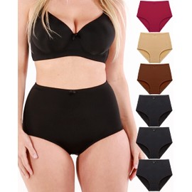 B2BODY Women's High Waist Cool Feel Brief Underwear Panties Small to 5XL (2XL)