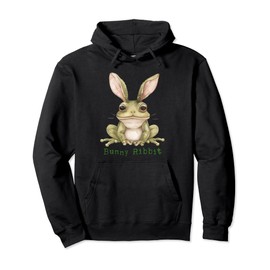 Frog Bunny Rabbit Floppy Ears Toad Funny Easter Animal Pullover Hoodie
