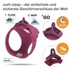 curli Dog Vest Harness with Clasp, Air Mesh, Ruby, L