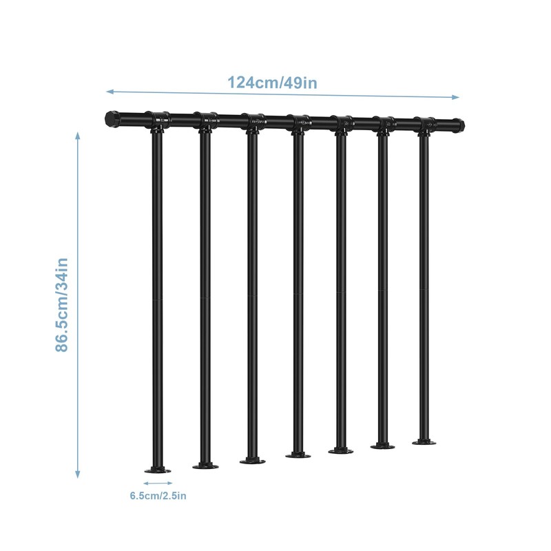 Metal Deck Railing, Flat Railing Kit, Metal Porch Railing Outdoor,