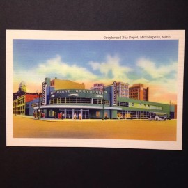 Greyhound Bus Depot Minneapolis Minnesota Postcard