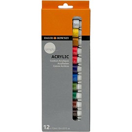 Daler Rowney : Simply Acrylic Paint : Set : 12ml : Set of 12