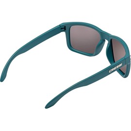 Cressi Blaze Sunglasses - Sport Sunglasses with Polarised Hydrophobic Lenses with Hard Case, Blue Petroleum/Lens Mirrored