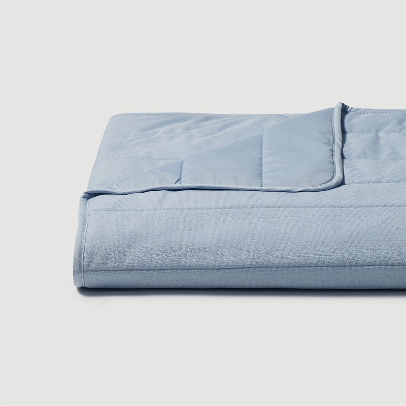 JAJU [JAJU] Cooling Summer Thin Quilted Blanket SS Blue