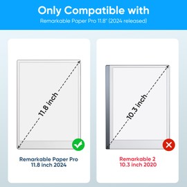 Fintie Trifold Case for Remarkable Paper Pro 11.8 inch 2024, [Built-in Pen Holder] Premium PU Leather Slim Stand Cover with Auto Wake/Sleep for Remarkable Paper Pro Color Tablet (Agave Green)