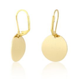 2pcs Coin Disc Earrings, Gold Disc Drop Earrings Round Dangle Earrings for Women Lightweight Circle Disc Hoop Earrings Flat Circle Dangling Earrings Jewelry Gifts for Women