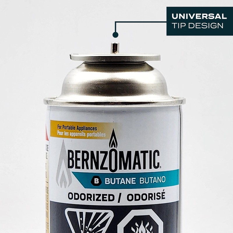 Bernzomatic Butane Fuel 8 oz Canister with TSR Valve –