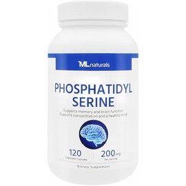 ML Naturals Fosfatidilserina 200 mg (estándar) 120 cápsulas vegetales. Favorece la memoria y la función cerebral. Sin OGM. Instalaciones certificadas 
