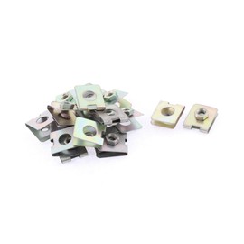 REPAIROCK 20Pcs Metal Screw U-Type Clips Speed Nuts for Car License Plate Auto Replacement Parts