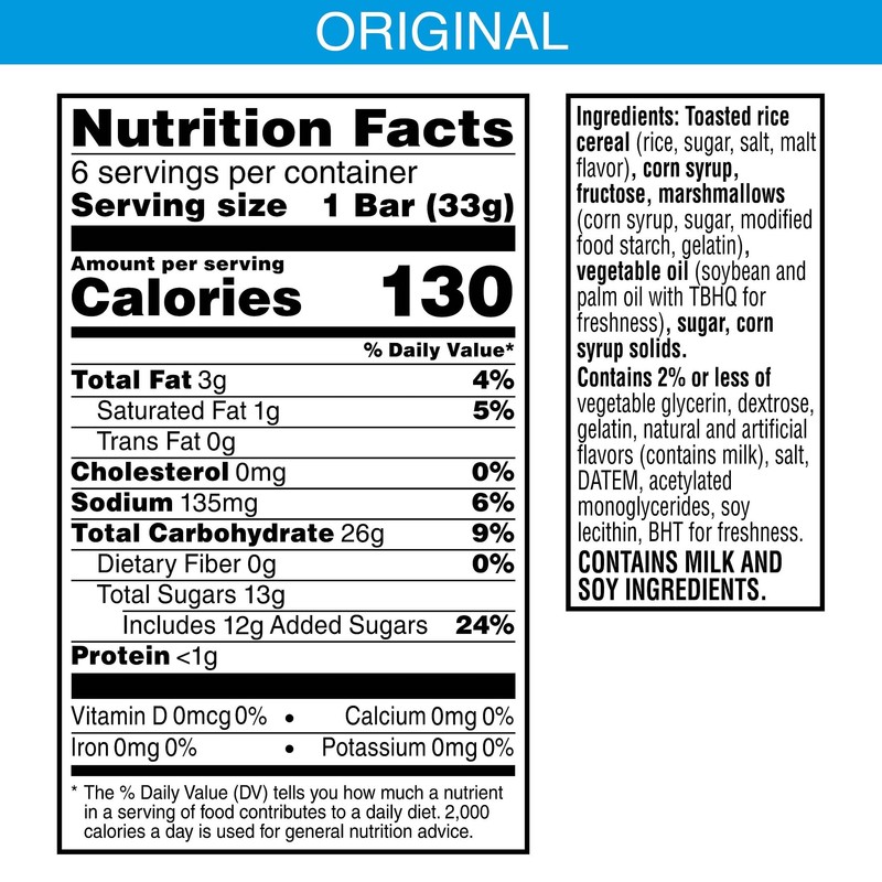 Rice Krispies Treats Homestyle Marshmallow Snack Bars, Kids Snacks, School