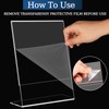 StyEdEk 8.5x11 Inch Acrylic Sign Holder Clear Plastic Table Paper