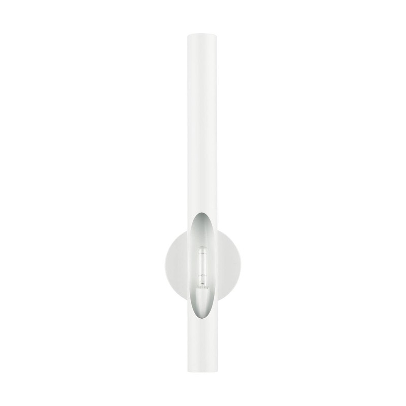 Livex Lighting Acra 1 Light Wall Sconce White Finish