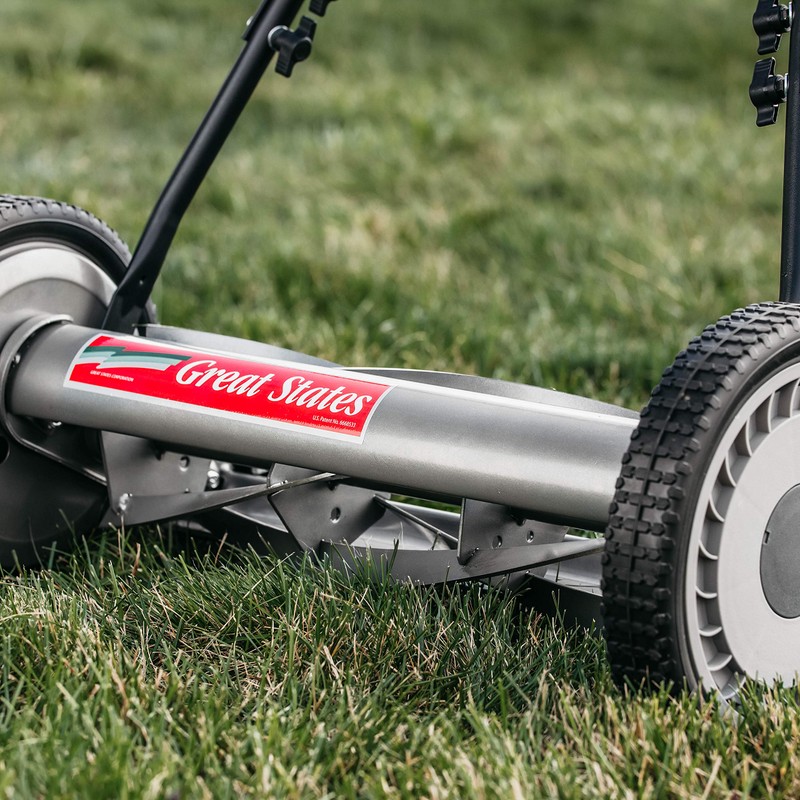 Great States 815-18 18-Inch 5-Blade Push Reel Lawn Mower, 18-Inch,
