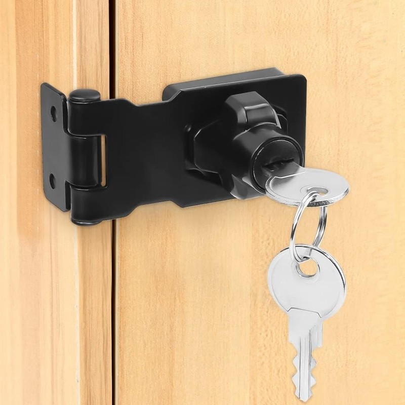 PERFETSELL 2 Pack 2.5 Inch Lock Hasp Metal Door Bolt