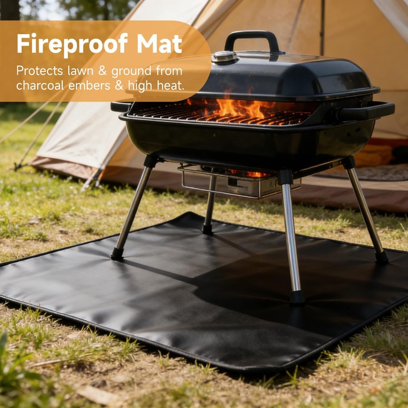 Skdqiee Fireproof Mat 39.4 x 39.4 Inch, Fiberglass Insulation Pad,