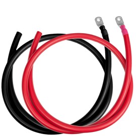 4 AWG UL 1426 Battery Cables - 9 ft Marine Grade Wire Tinned Copper Oxygen-Free Insulated - Standard PVC Wire with 1 Lug for Boat, Automotive, Speakers, Solar, Camper, RV & Trailers