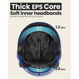 OutdoorMaster Climbing Helmet Rock Rescue Helmet Adjustable Lightweight Mountaineering Hiking Caving Helmet Adults Work Safety Helmet, Matte Blue