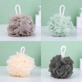 Plain flower shower ball shower towel green 10ea