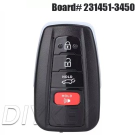 DIYKEY Smart Remote Key Fob for Toyota Highlander RAV4 2021-2023 231451-3450 HYQ14FLA