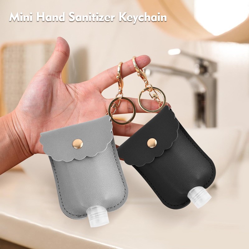 TLIFOS 2pcs Hand Sanitizer Holder, Mini Plastic Empty Bottles Hand