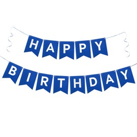 Imtively Happy Birthday Banner,Happy Birthday Decorations Birthday Flag Bunting for Birthday Party Backdrop Decor,Happy Birthday sign Party Supplies for Girls Boys Kids and Women Party Hanging Decor (Blue)
